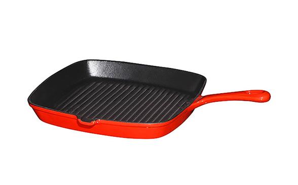 Quality ENAMELLED CAST IRON SQUARE GRILL SKILLET for sale