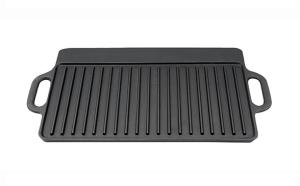 REVERSIBLE CAST IRON GRILL PLATE WITH HANDLES