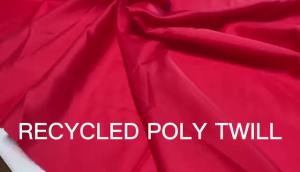Private Customized Recycled Poly Twill 75d Recycled Polyester Fabric