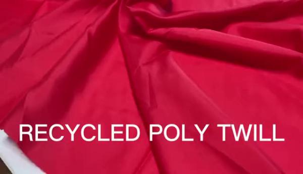 Quality Private Customized Recycled Poly Twill 75d Recycled Polyester Fabric for sale