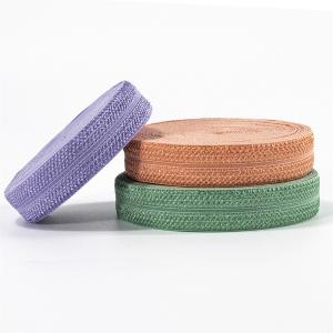 China 1.5CM colorful custom nylon printed fold over elastic ribbon binding satin bias tape for garment on sale