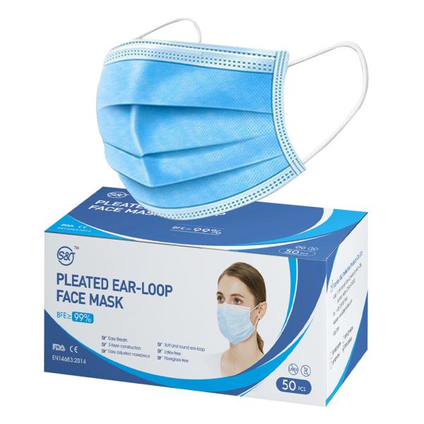 Quality China manufacture wholesale cheap price 4-layer earloop protective disposable medical face mask en14683 type2R for sale