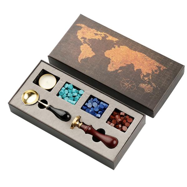Quality Custom Wax Seal Box Kit with Sealing Beads for Envelope Wedding Packaging Gifts for sale