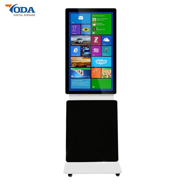 Quality Ground Stand Rotating Screen LCD Display WIFI Network Android Monitor for sale