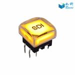 Concave Transparent Crystal illuminated Control Panel Button