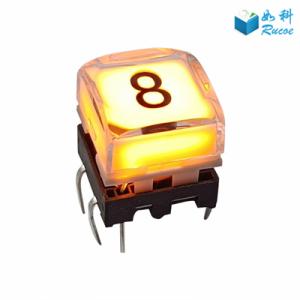 Buy cheap 12*12mm illuminated LED color broadcast style button product