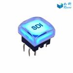 Concave Transparent Crystal illuminated Control Panel Button