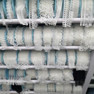 Wholesale Polyester French Elastic Stretch Jacquard White Eyelash Lace Trimming For Lingerie Bra
