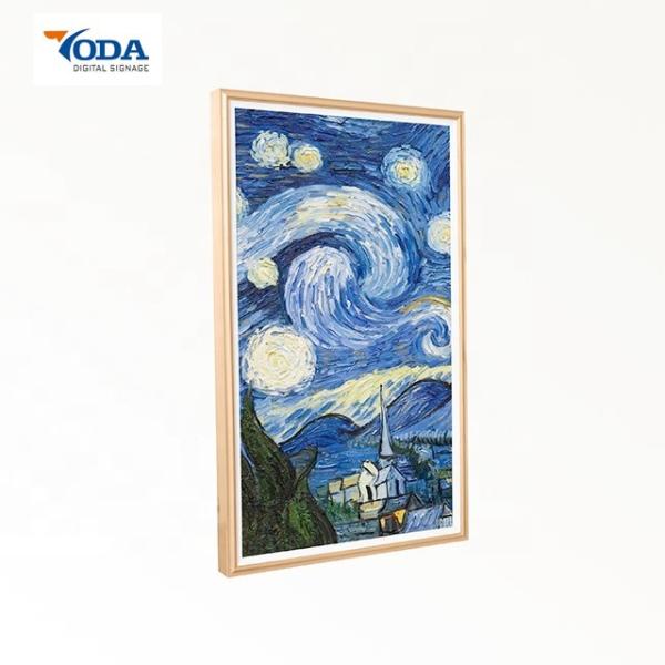 Quality Ash Wood Wireless Smart Digital Picture Frame  1920*1080P Full View Angle On Wall for sale