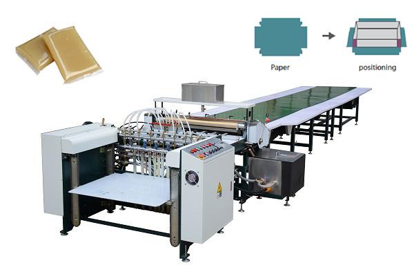 Quality Automatic Gluing Machine For Rigid Boxes Continuesly Feeding for sale