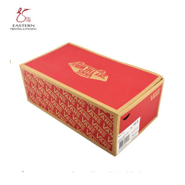 Custom Corrugated Shoe Boxes with Foldable Lid Closure Eco-friendly