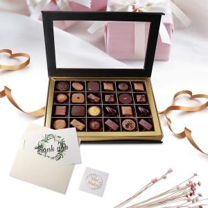 China 24 Cavities Custom Chocolate Sweet Gift Boxes Packaging With Window on sale