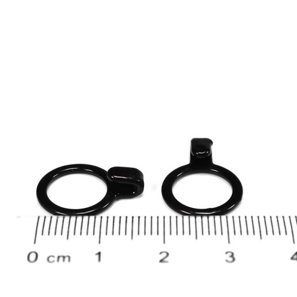 Customized Black Nylon Coated Bra Strap J Hook 10mm
