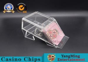 China Durable 1 Deck Casino Card Shoe , Black Or Clear Color Gambling Dedicated Acrylic Shoes on sale