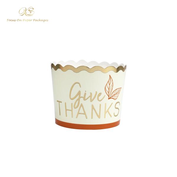Quality Glossy Metallic Gold Foil Paper Baking Cupcakes Muffin Cupcakes Cake Case for sale