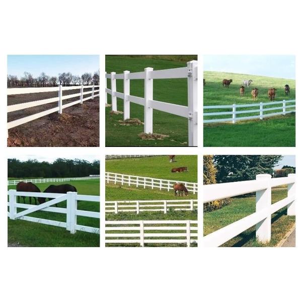 White Pvc Farm Plastic Horse Fencing Height 1.5m 1.8m