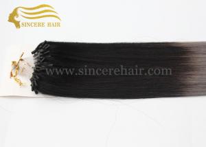 Buy cheap 24 Micro Ring Hair Extensions for sale - 60 CM 2 Tone Ombre Color Micro Links Hair Extensions 1.0 G / Strand For Sale product