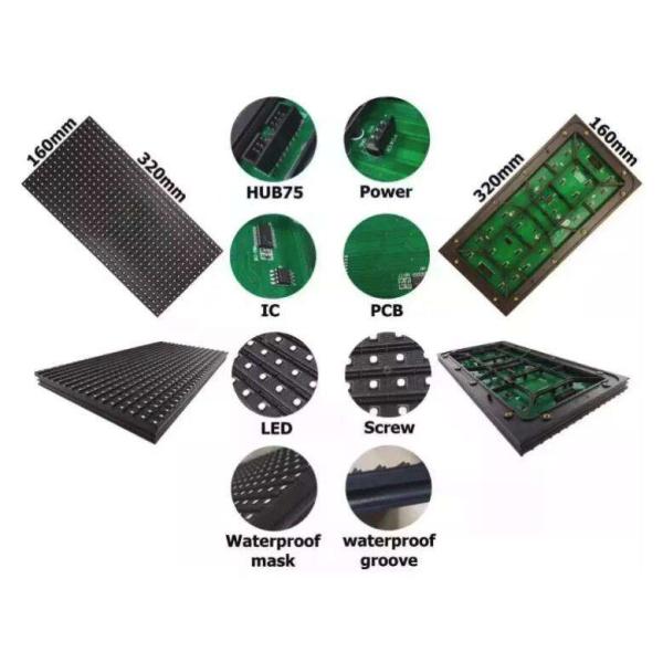 SMD2727 Outdoor LED Display Module 5000nits 320×160mm Dynamic