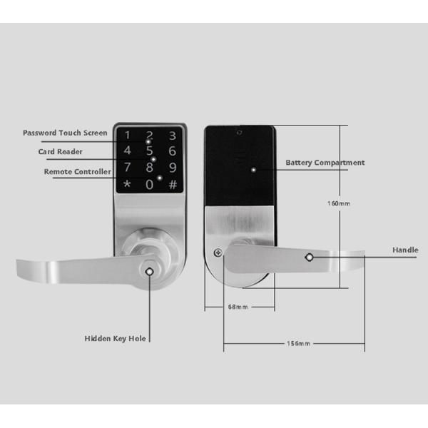 Combination Digital Code Door Lock Support Password Card Low Power Consumption