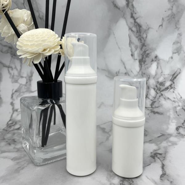 UV Proof 20ml 25ml PP Lotion Snap On Customized Colors Airless Pump Bottles