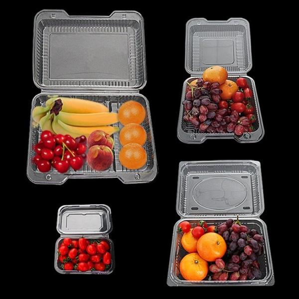 Customized Recycled Heart Shaped Strawberry Gift Golden / Clear Packaging Boxes For Strawberries Plastic Strawberry Tray With Lid