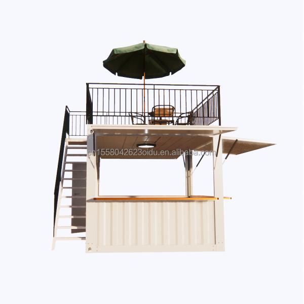 10 ft 20 ft Mobile Containers Galvanized Steel Square Tubes for Supermarket Customized Mobile Store Pop-Up Coffee Bar