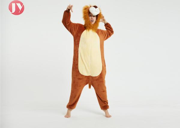 Quality Wholesale Supersoft Fluffy Flannel 3D LION Kigurumi Romper Onesie pajamas for sale