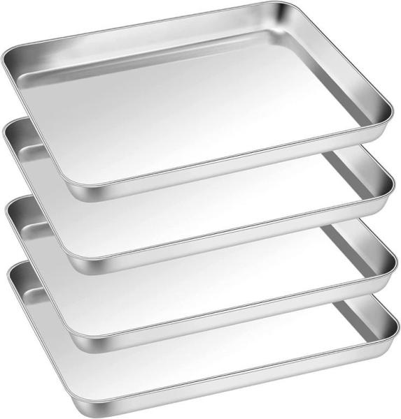 Quality Durable SS 201 Oven Baking Tray Baking Cookie Sheets Non Toxic for sale