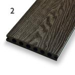 Outdoor 3D Composite Decking Triple Layer Hollow WPC Decking Profile