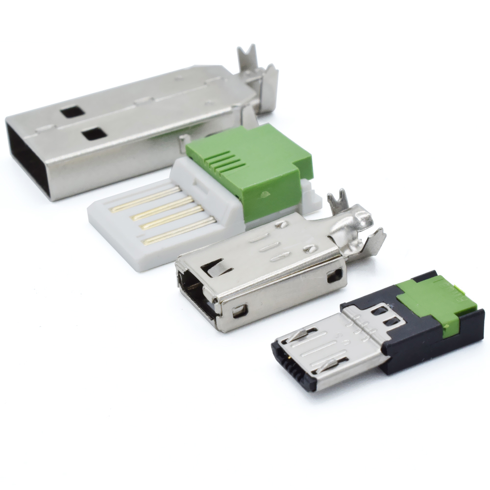 USB Crimp Fast Charging Connector With Micro Jocket Housing Set