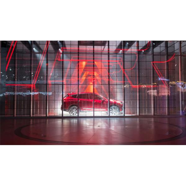 High Brightness Transparent LED Screen Retail Store Advertising Solution OEM