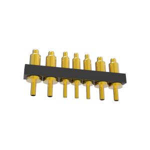Customized Pogo Pin Connector Single Row Pogo Connector 7pin For PCB technology