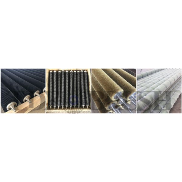 Industrial Roller Brush Nylon Bristle PP Base Customizable Industrial Surface Treatment Tool