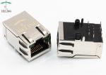 Shielded 1000 Base - T Magnetic RJ45 Jack Tab Up With LED And EMI Finger