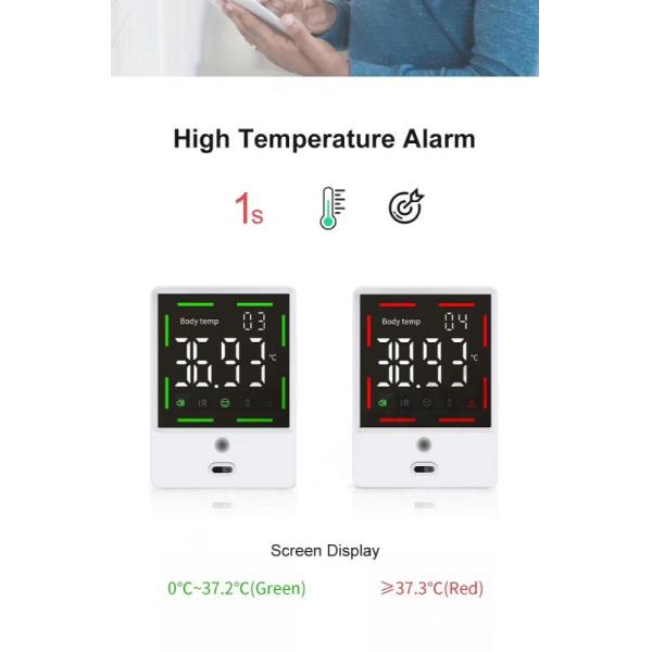 Non-Contact Digital Palm Arm Thermometer with LCD Display and Fever Alarm Function