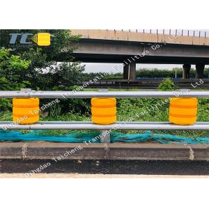 Galvanized Rail Safety Roller Barrier System Pu Rollers Yellow Rustproof
