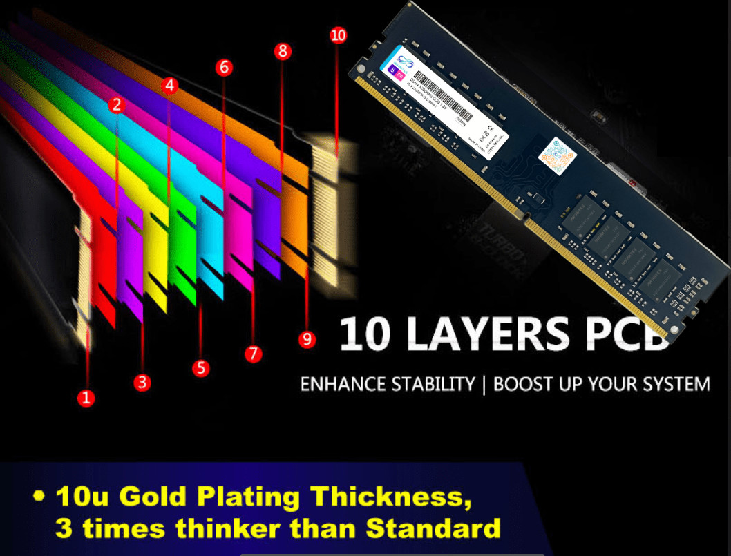 RGB DDR4 Memory Module High Stability 16GB RAM DDR4 3200MHz Ecc Support