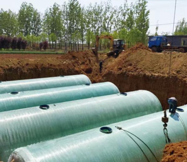 Quality Biogas Domestic Waste Water Purification FRP Septic Tank Underground Type Domestic Sewage Treatment System for sale