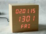 Square Shape Calendar Snooze Temperature Mulit Function Desktop Clock