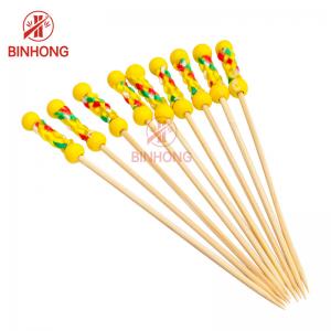 China Customized 2.5mm Beaded Toothpicks For Fruit on sale