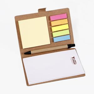 China Brown Personalised Stationery Notebooks / Personalized Notebook With Sticky Notes on sale