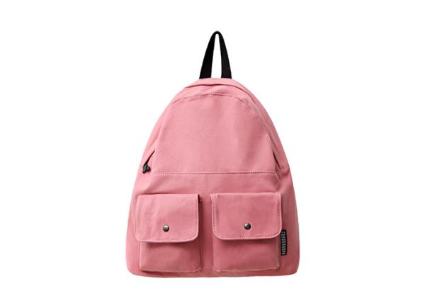 Quality Promotional Custom Cheap Khaki Cute Vintage Outdoor Computer Canvas Sports Backpacks Wholesale With Button Pockets for sale