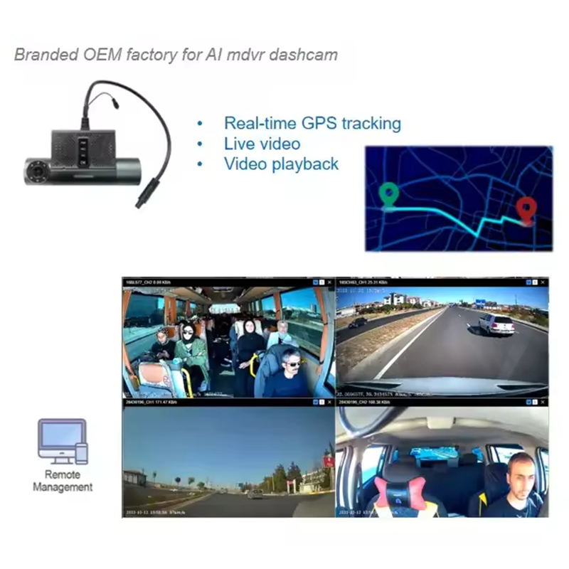 Mini Dual/Triple Dash Cam with DMS+ADAS 1080P Smart Driving Recorder with G-Sensor