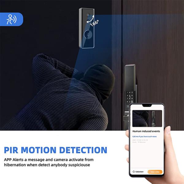 Smart WiFi Two-Way Audio 1080P HD PIR Motion Detection Wifi Video Doorbell Camera