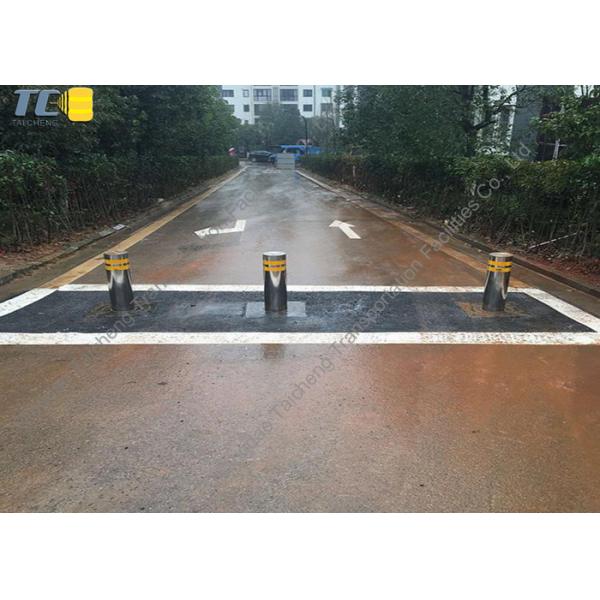 Stainless Steel IP68 Automatic Hydraulic Bollards 6mm Wall For Gate Entry / Exit