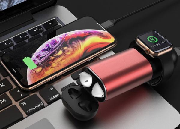 Quality Portable Alu 5200mah 3 In 1 QI Wireless Charger for sale