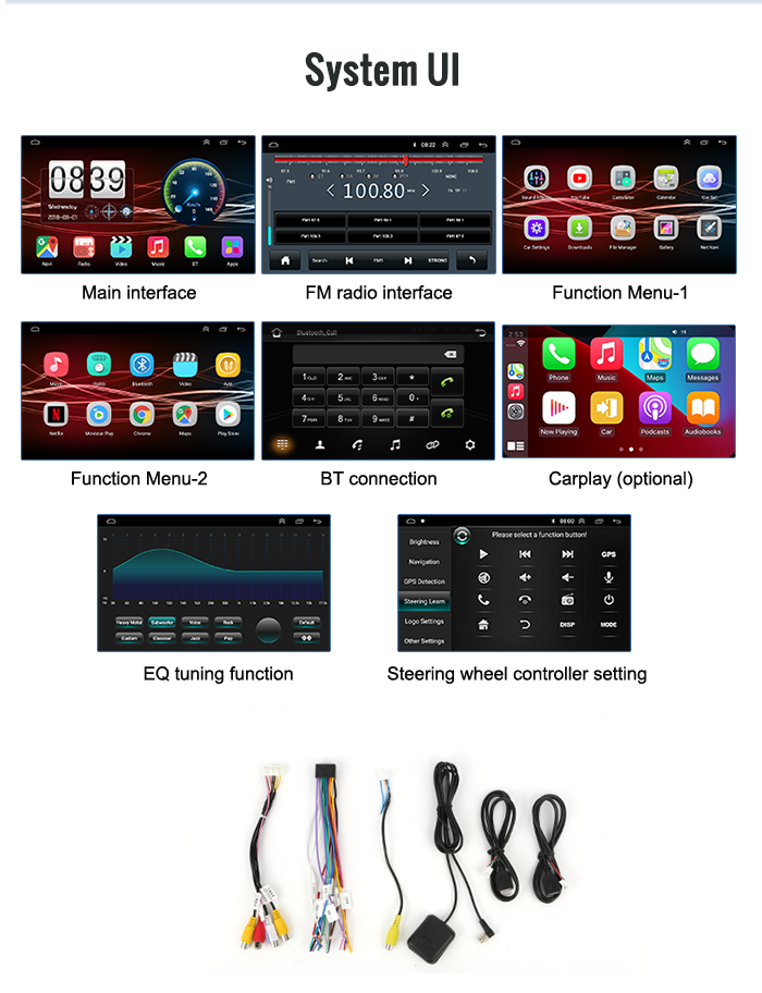 Android 10 Car radio Touch screen ips 7/9/10 inch Android Car DVD player with GPS BT WIFI Universal Radio