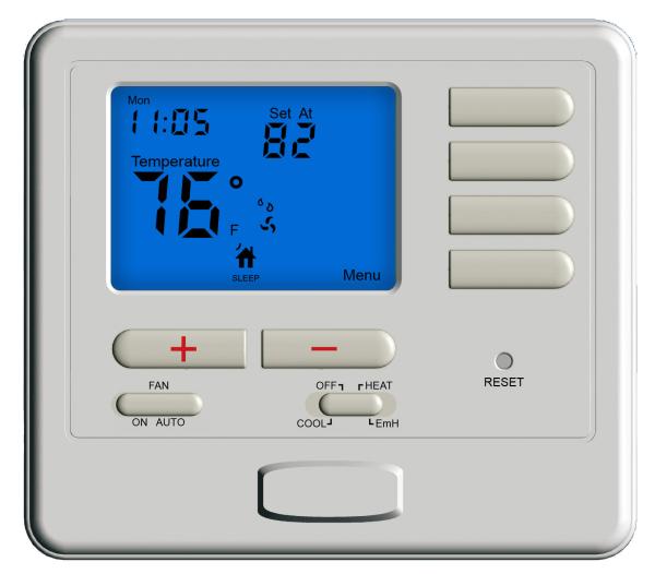 Quality Programmable 2 Heat 1 Cool Gas Heater Thermostat For Heat Pump for sale