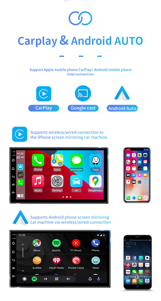 4 Core 7 Inch Android Car Stereo With Navigation Intelligent Big Screen Central Control Display Integrated Machine