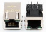 Shielded 1000 Base - T Magnetic RJ45 Jack Tab Up With LED And EMI Finger